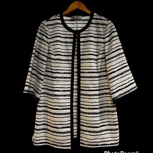 Kasper black and white suit jacket